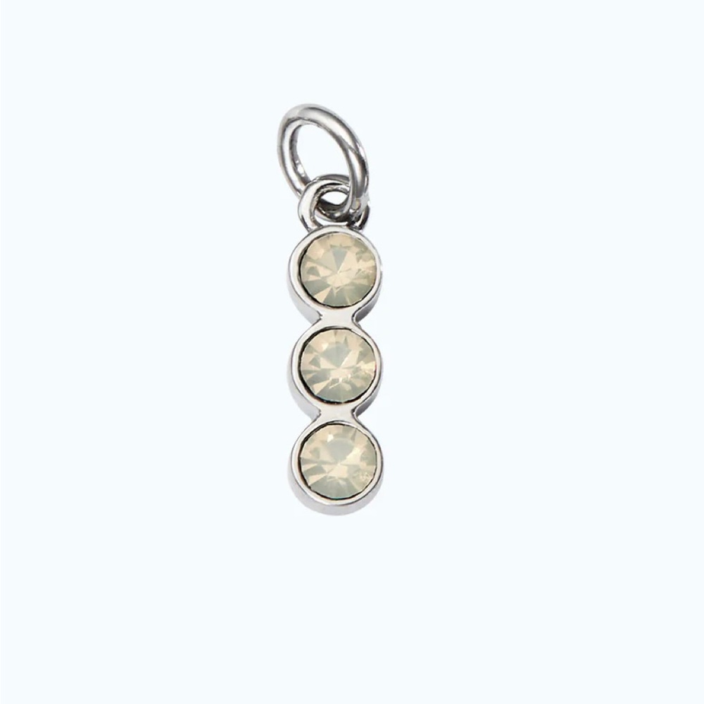 KEEP-It Rounded Birthstone (April) Silver, NWT